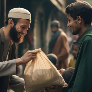zakat-charity-muslim-volunteer-giving-aid-poor-needy